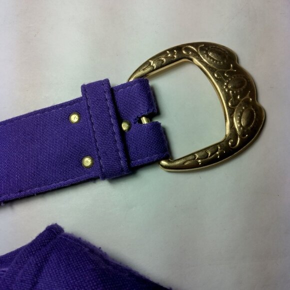 Vintage 80s Purple Dress Size 10 Button Scalloped V Neck Long Sleeve Modest READ - Picture 10 of 16